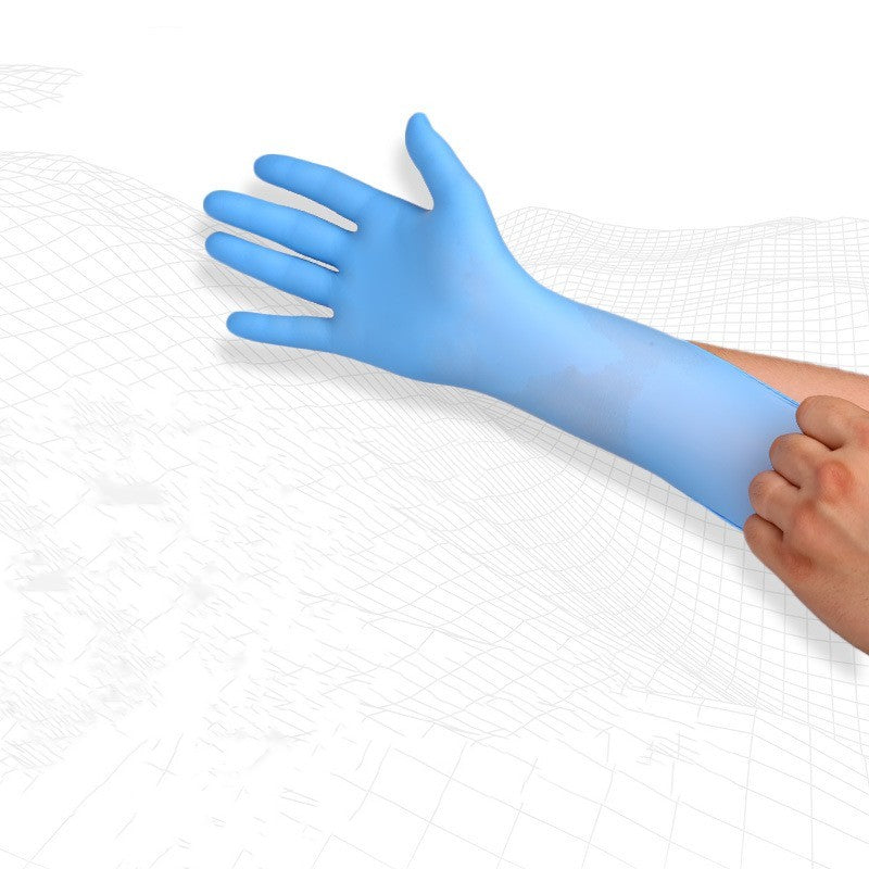 Disposable Blue Inspection Nitrile Rubber Gloves - NON-LATEX